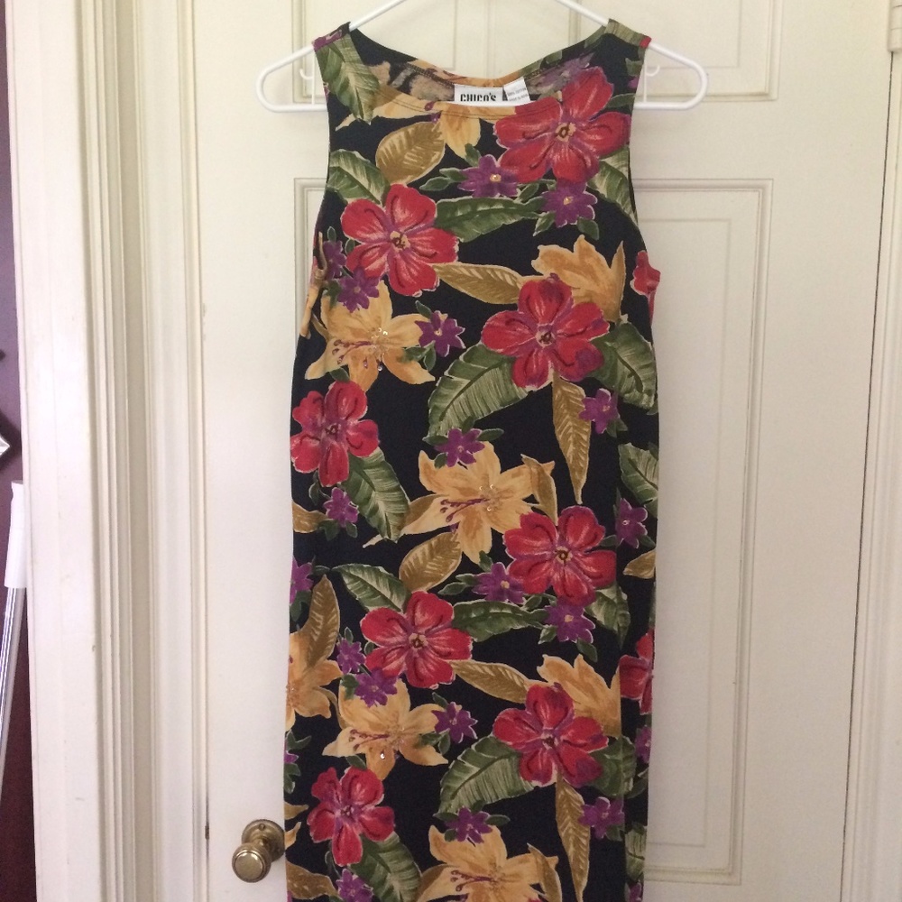 Perfect Summer Party Dress!  NWT Women's Chico Bejeweled Cotton Dress